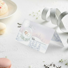 Tarjeta Our Little Snowbaby is on the way Seating Name