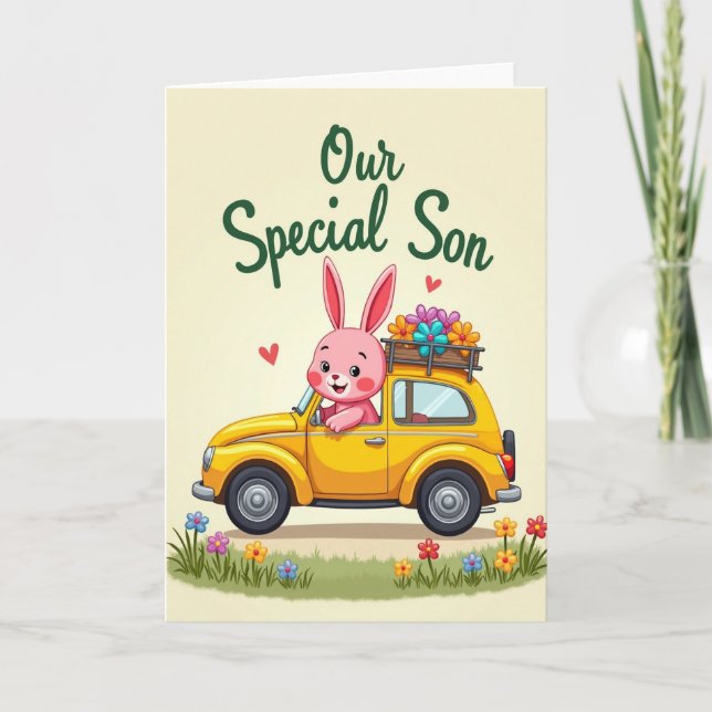 Tarjeta Our Special Son Greeting Card (Anverso)