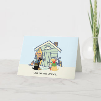 Tarjeta Out of Office Funny Dog Greeting Card