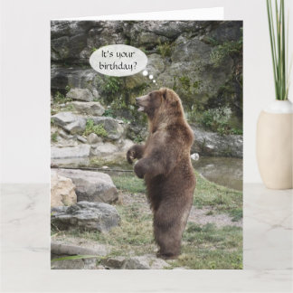 Tarjeta Ovación de pie del oso grizzly GRANDE
