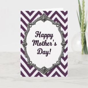 Tarjeta ovalada del Día de las Madres floral