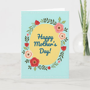 Tarjeta ovalada floral luminosa