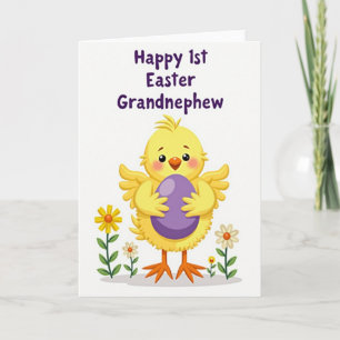 Tarjeta ovalada púrpura de pájaro amarillo