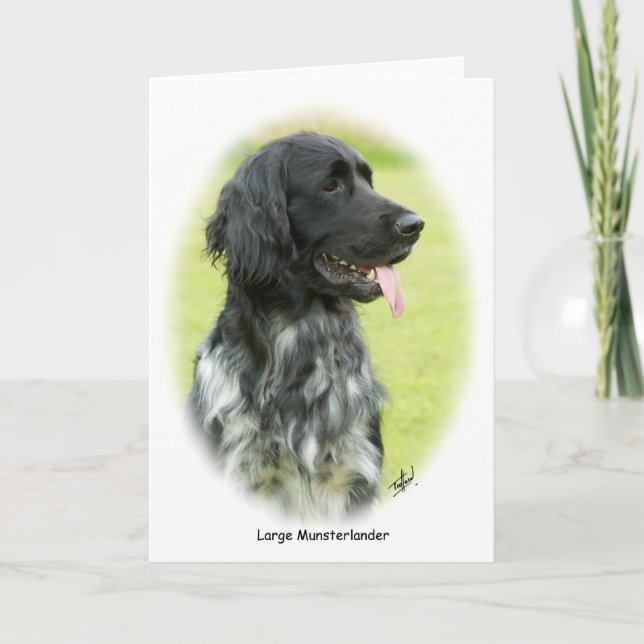 Tarjeta Ovalado de gran tamaño Munsterlander 9W020D-065 (Anverso)