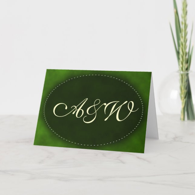Tarjeta Ovalado verde oscuro (Anverso)