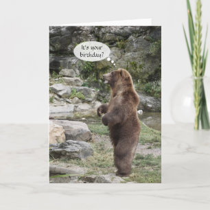 Tarjeta Ovation de pie de oso grizzly