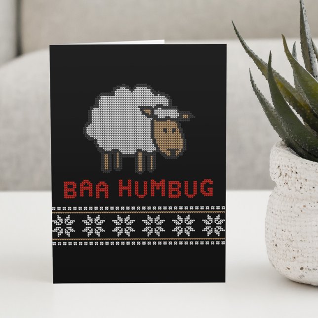 Tarjeta Oveja de Navidad Baa Humbug (Subido por el creador)