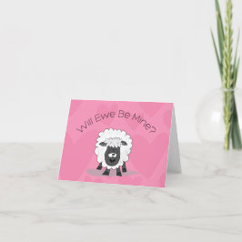 Tarjeta Oveja de San Valentín