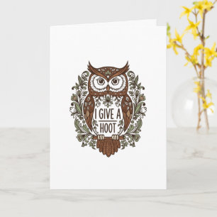 Tarjeta Oveja marrón con diseño de flores