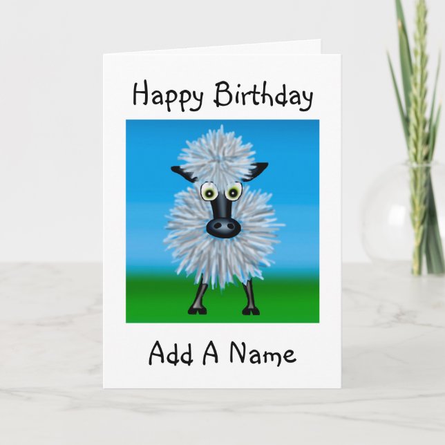 Tarjeta Oveja personalizado (Anverso)