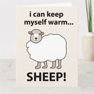 Tarjeta Oveja Puedo Mantenerme Cálida Oveja