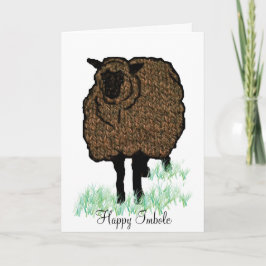 Tarjeta Oveja Tejida de Imbolc