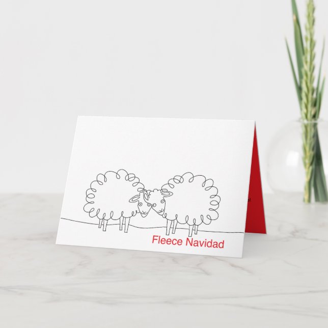 Tarjeta Ovejas navidades (Anverso)