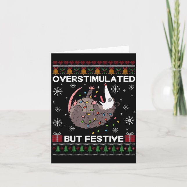 Tarjeta Overstimulated But Festive Ssum Christmas For Men  (Anverso)
