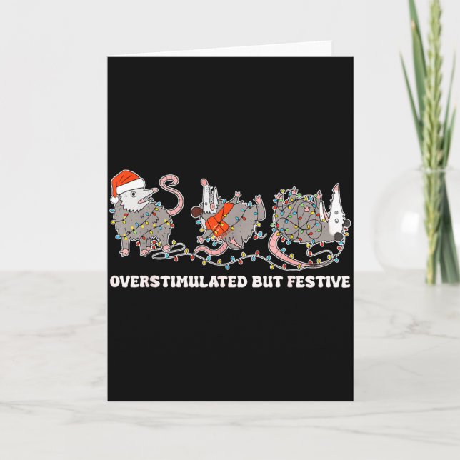 Tarjeta Overstimulated But Festive Ssum Christmas Ugly Xma (Anverso)