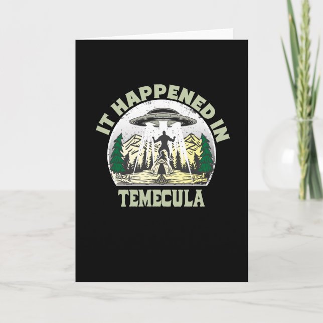 Tarjeta OVNI alienígena En Ciudad Temecula (Anverso)