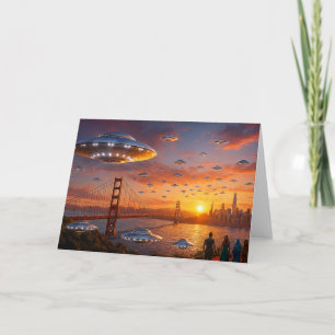 Tarjeta OVNIs de ciencia ficción fantástica San Francisco
