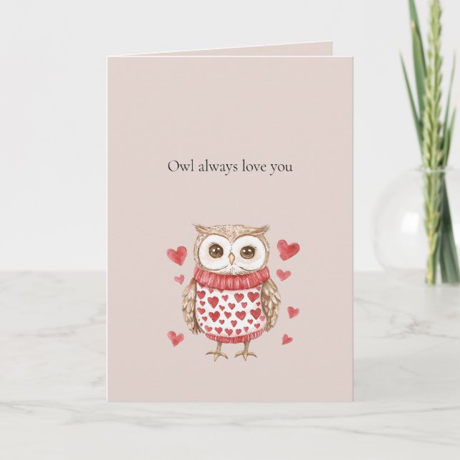 Tarjeta Owl Always Love You (Anverso)