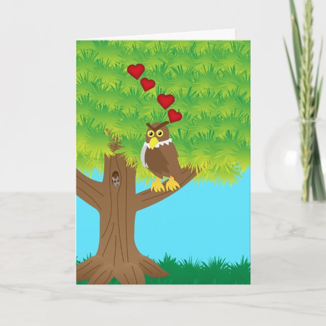 Tarjeta Owl always love you (Anverso)