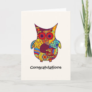 Tarjeta Owl Collage