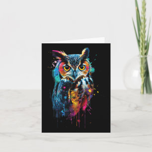 Tarjeta Owl Colorful