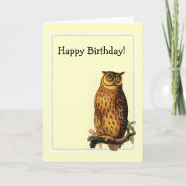Tarjeta Owl Frame, ¡Feliz cumpleaños!