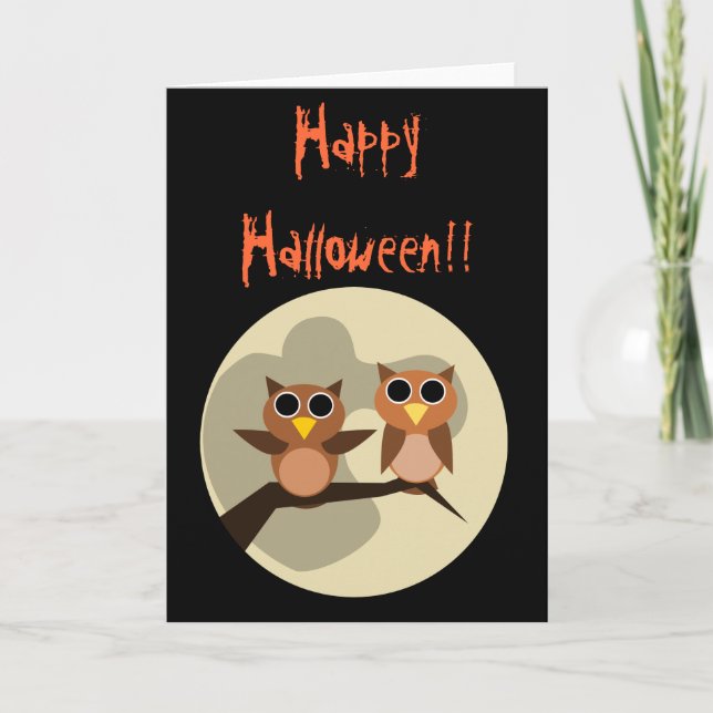 Tarjeta Owl Halloween (Anverso)