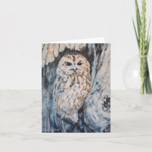 Tarjeta Owl Hideout Arte Original Toda Ocasión