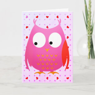 Tarjeta Owl Sé Tu Día de San Valentín De Valentine Hearts