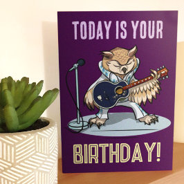 Tarjeta Owlways On My Mind Birthday Funny Owal Personaliza
