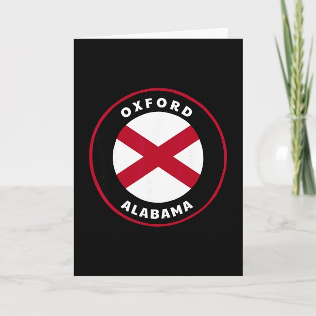 Tarjeta Oxford Alama Al State Flag Dge Vacation  (Anverso)