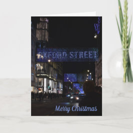 Tarjeta Oxford Street London Navidades festivos del Reino 