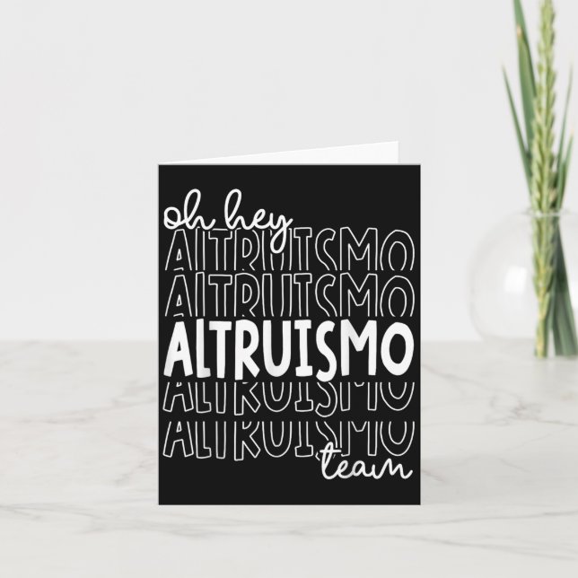 Tarjeta Oy Hey Altruismo Team House De Givers Rca School S (Anverso)