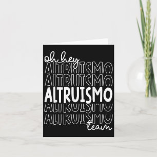 Tarjeta Oy Hey Altruismo Team House De Givers Rca School S