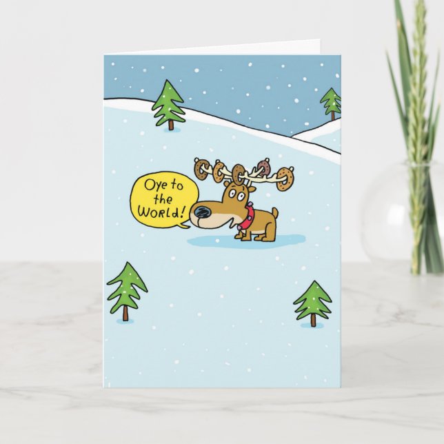 Tarjeta Oye al Hanukkah mundial (Anverso)