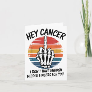 Tarjeta Oye Cáncer No Tengo Suficientes Dedos Medianos Par