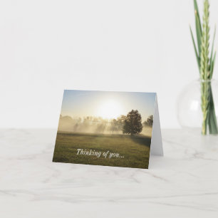 Tarjeta Ozarks Morning Fog Thinking Of You Card