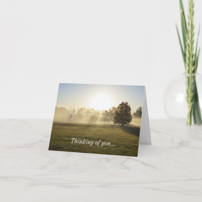 Tarjeta Ozarks Morning Fog Thinking Of You Card (Anverso)