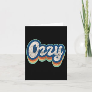 Tarjeta Ozzy First Name Boy Vintage Style 70s 80s Personal