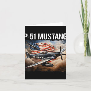 Tarjeta P-51 Mustang Avión De Combate Ww2 Norteamericano P