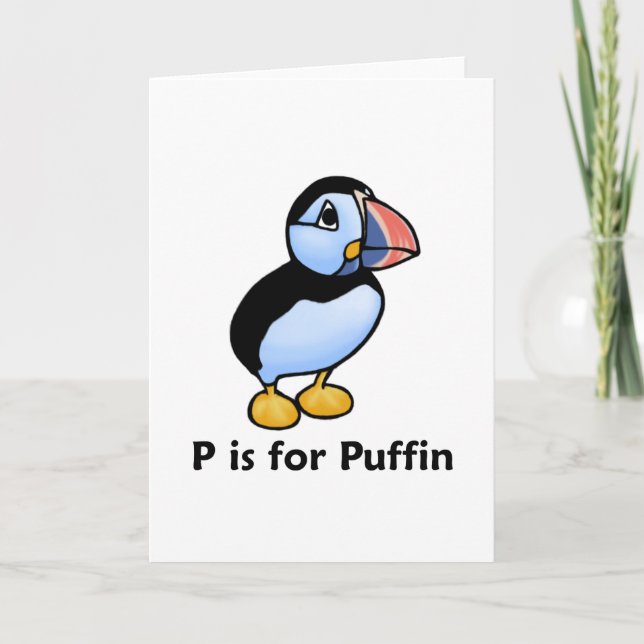 Tarjeta P es para Puffin (Anverso)
