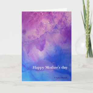 Tarjeta © P Wherrell Floral abstract Happy Mothers Day