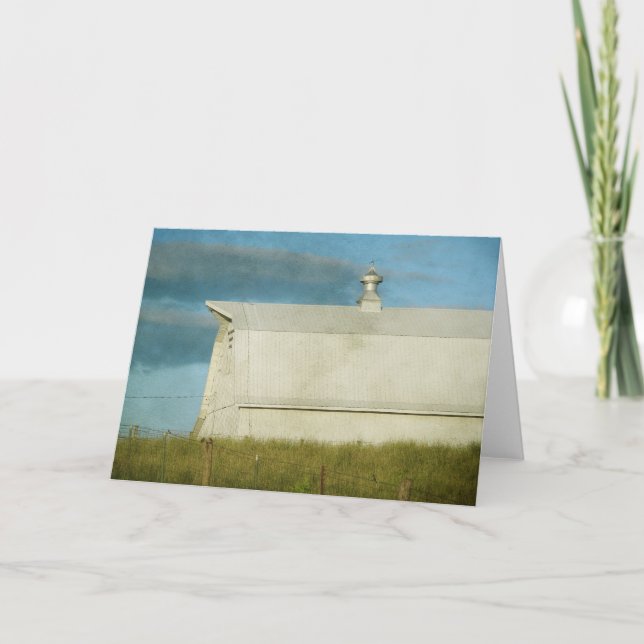 Tarjeta Pabellón Blanco y Aves en una cerca (Anverso)