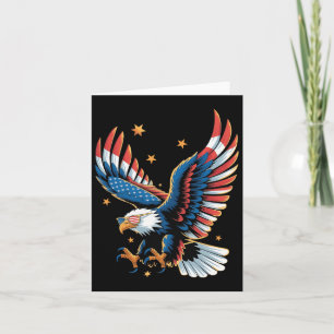 Tarjeta Pabellón Estadounidense Patriótico Bald Eagle 4 De
