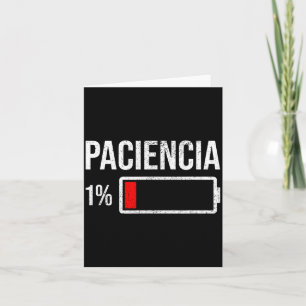 Tarjeta Paciencia 1% Paciencia Al 1% Batería Baja Divertid