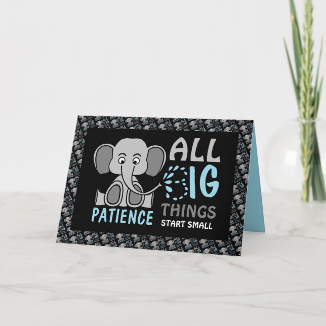 Tarjeta Paciencia elefante (Anverso)