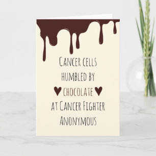 Tarjeta Paciente con cáncer gracioso, luchador contra el c