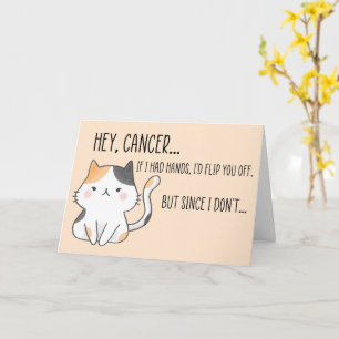 Tarjeta Paciente de cáncer divertido, amante de los gatos