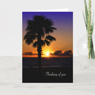 Tarjeta Pacific Ocean Sunset, pensando en ti