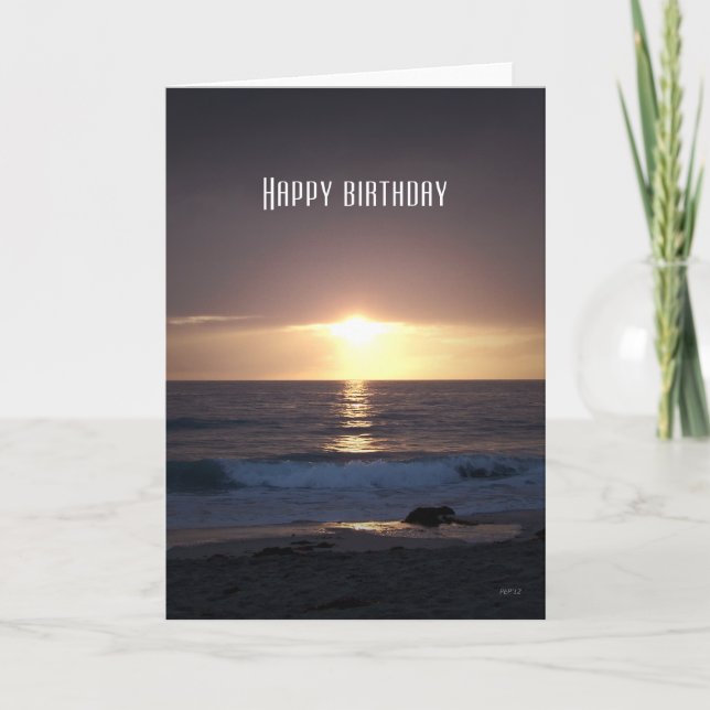 Tarjeta Pacific Sunset, feliz cumpleaños (Anverso)